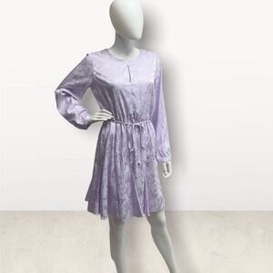 Emma & Michele Lilac Long Sleeve Dress